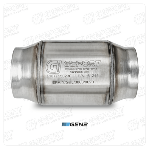 GESI G-Sport 400 CPSI GEN 2 EPA Approved 3.0in Inlet/Outlet Catalytic Converter