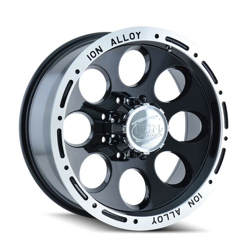 ION Type 174 17x9 / 8x165.1 BP / 0mm Offset / 130.8mm Hub Black/Machined Wheel