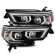 AlphaRex 14-20 Toyota 4Runner PRO-Series Projector Headlights Plank Style Black w/Sequential Signal