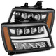 AlphaRex 07-13 Chevy Avalanche?NOVA LED Proj Headlights Plank Style Matte Black w/Activ Light/DRL