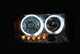 ANZO 1997-2004 Dodge Dakota Projector Headlights w/ Halo Black 1 pc