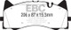 EBC 2015+ Mercedes-Benz C63 AMG (W205) 4.0L Twin Turbo Yellowstuff Front Brake Pads