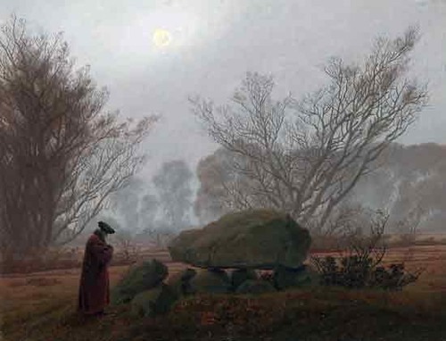 A Walk by Moonlight, Friedrich (16X22.5)