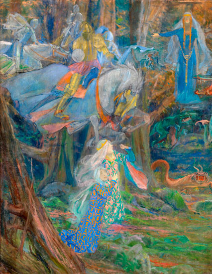 Her Magesty Enthroned, Edwin Austin Abbey (17X22)