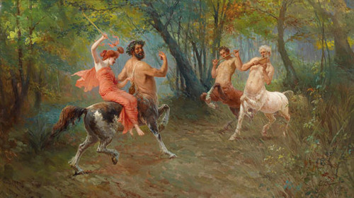 Feast of the Centaurs, Edoardo Ettore Forti (19X34)