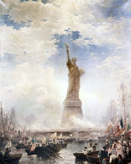 Fourth of July Celebration, Statue of Liberty (16X20)