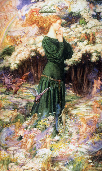 The Lover's World, Eleanor Fortescue-Brickdale (16X26.75)