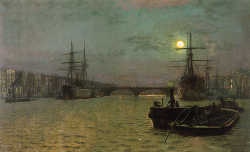 London Bridge at Half Tide, Grimshaw (16X260)