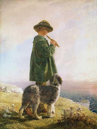 The Piping Shepherd, Alfred Downing Fripp (16X21.5)