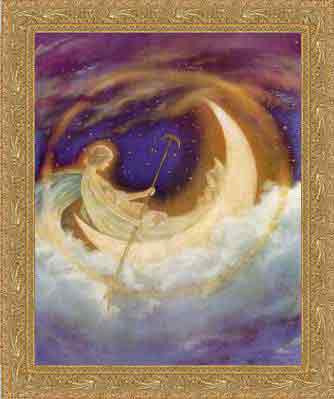 Moonboat,Framed,  8 by 12 image size