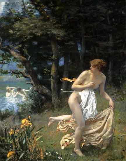 Dianas Maidens, Hughes (22x28)