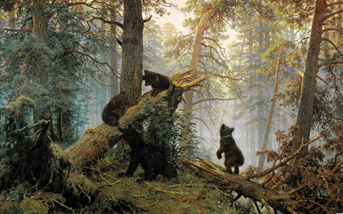 Morning in a Pine Forest, Ivan Shishkin (22x35)