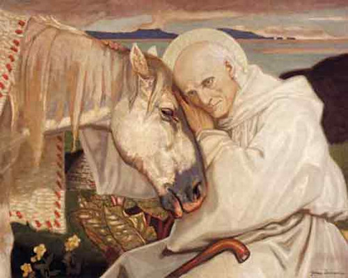 St. Columba Bidding Farewell to the White Horse, Duncan (22X27.5)