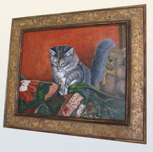 Izzy, unframed,  original oil,Gibson