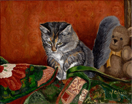 Izzy in the Quilt Box, Gibson (11X14)