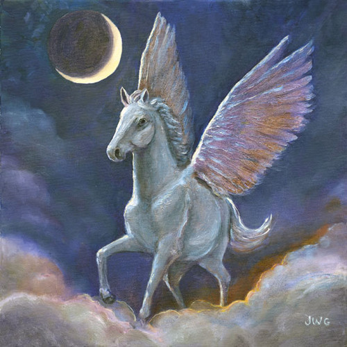 Pegasus - New Moon, Gibson, 16X16