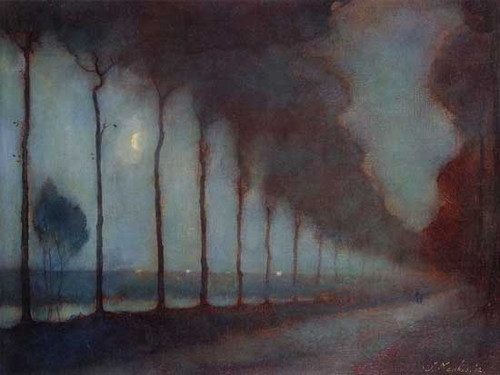Evening Landscape with Moon, Jan Mankes (15X20)
