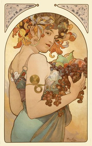Fruit, Mucha (16X25.5)