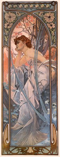 Evening Reverie, Mucha (13X34)
