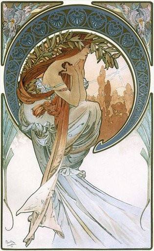 Poetry, Alphonse Mucha (16X26)