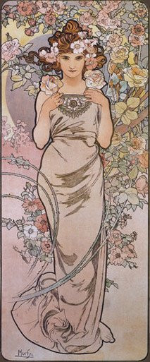 Rose, Alphonse Mucha (14X34)