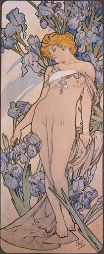 Iris, Alphonse Mucha (14X34)