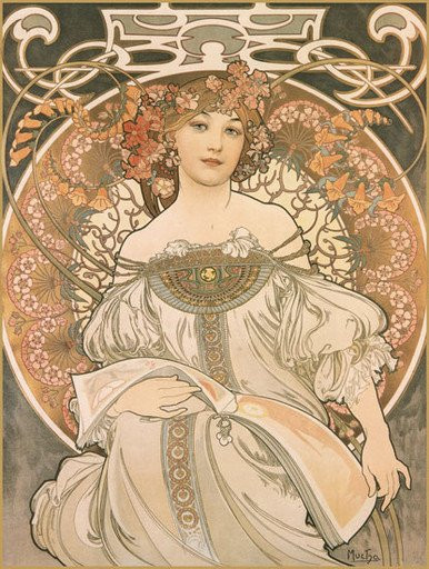 Daydream, Alphonse Mucha (16.5X22)