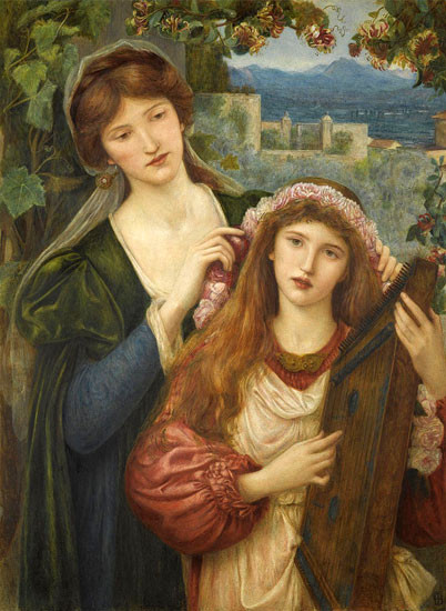 The Childhood of Saint Cecily, Marie Spartali Stillman (16X22)