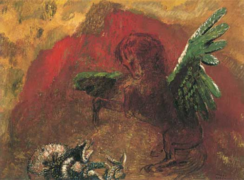 Pegasus and the Hydra, Redon (18.5X25)