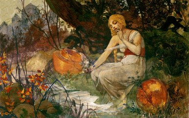 The Prophetess, Alphonse Mucha (16x25.5)