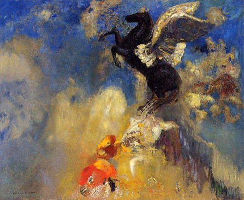 Black Pegasus, Odilon Redon (18X22)