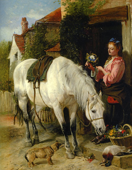 The Gardener's Daughter, Richard Ansdell (22X28.5)