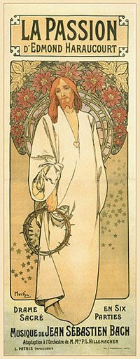 The Passion, Mucha,poster  (15X34)