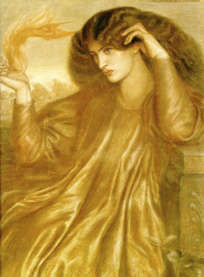 La Donna della Fiamma, Dante Gabriel Rossetti (16X21.75)