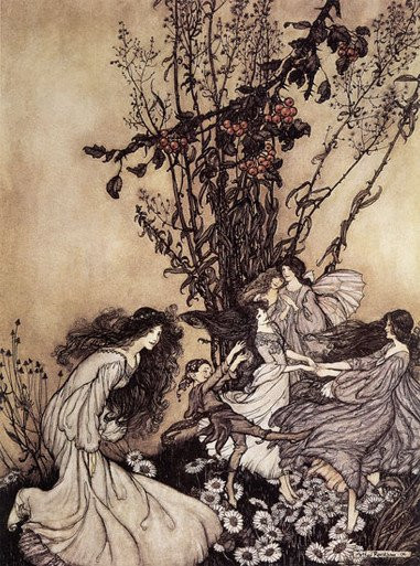Fairies Dancing, Arthur  Rackham (16X21.5)