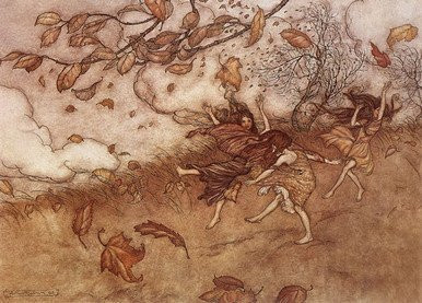 Autumn Fairies, Arthur Rackham (16X21.5)