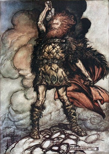Thor, Arthur  Rackham (12X17)