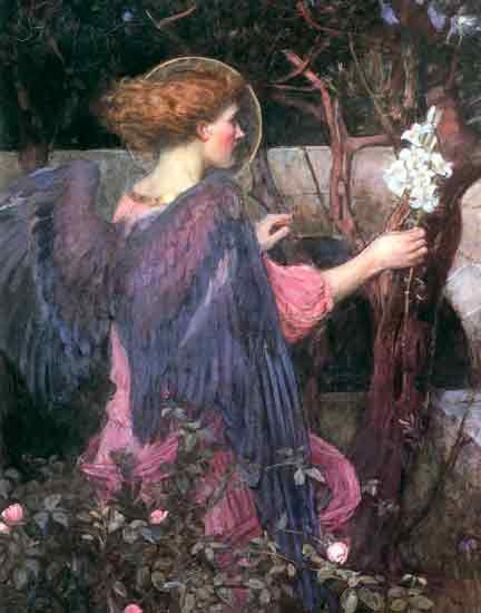 detail from The Annunciation, Waterhouse