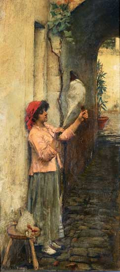 Neopolitan Flax Spinner, Waterhouse (15X34)