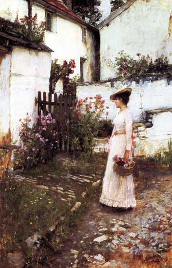 Gathering Summer Flowersl, John William Waterhouse (16X25)