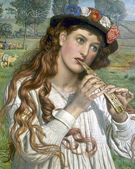 The Shepherdess, William Holman Hunt (16X20)