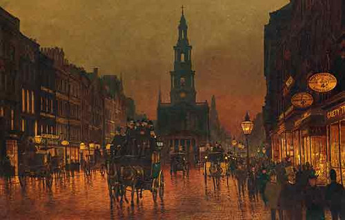 The Strand,  Arthur E Grimshaw (16X25)