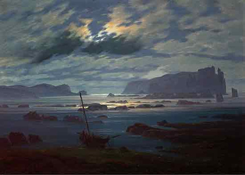 Northern Sea in the Moonlight, Caspar David Friedrich (20X28)