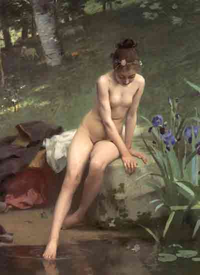 The Little Shepherdess,  Paul Peel (16" X 22")
