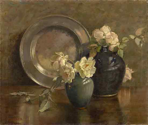 A Study in Greys,  Mary Hiester Reid (22" X 26") ships rolled