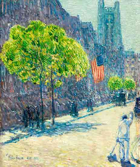 Just off the Avenue 53rd Street, Childe Hassam (16X19)