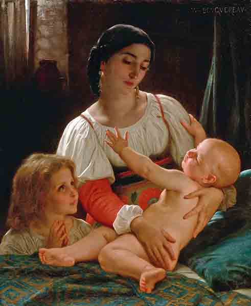 Le Reveil, William Bouguereau (18 X 22)