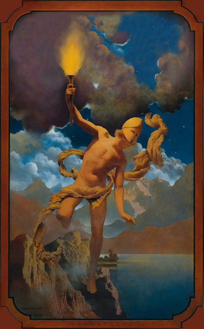 Prometheus, Maxfield Parrish, 18"X29"