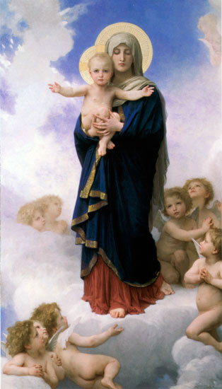 Our Lady  of the Angels, William-Adolphe Bouguereau, (16X28)