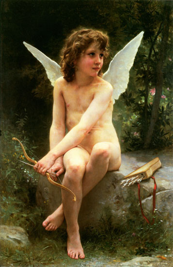 Cupid on the Lookout,  William-Adolphe Bouguereau (16X24.7)